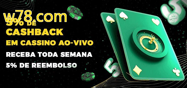 Promoções do cassino ao Vivo w78.com